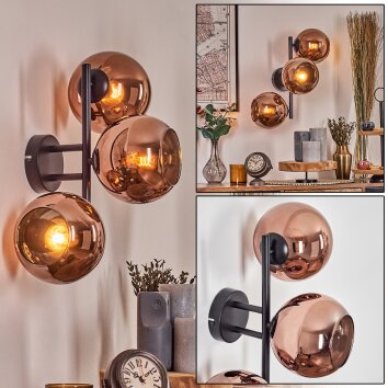 Koyoto Lampada a sfera, Applique Ramato, 3-Luci