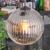 Koyoto Lampadario a sospensione, Lampada a sfera, Lampada a sospensione a cluster 30 cm Chiaro, Grigio fumo, 3-Luci