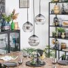 Koyoto Lampadario a sospensione, Lampada a sfera, Lampada a sospensione a cluster 30 cm Chiaro, Grigio fumo, 3-Luci