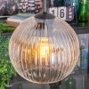 Koyoto Lampadario a sospensione, Lampada a sfera, Lampada a sospensione a cluster 30 cm Ambrato, Chiaro, 3-Luci