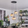 Koyoto Lampadario a sospensione, Lampada a sfera, Lampada a sospensione a cluster 30 cm Ambrato, Chiaro, 3-Luci