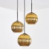 Koyoto Lampadario a sospensione, Lampada a sfera, Lampada a sospensione a cluster 30 cm Oro, 3-Luci Koyoto Lampadario a sospensione, Lampada a sfera, Lampada a sospensione a cluster 30 cm Oro, 3-Luci