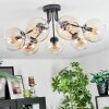 Koyoto Plafoniera, Lampada a sfera 82 cm Ambrato, Chiaro, 7-Luci