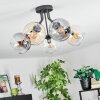 Koyoto Plafoniera, Lampada a sfera 52 cm Ambrato, Chiaro, Grigio fumo, 5-Luci