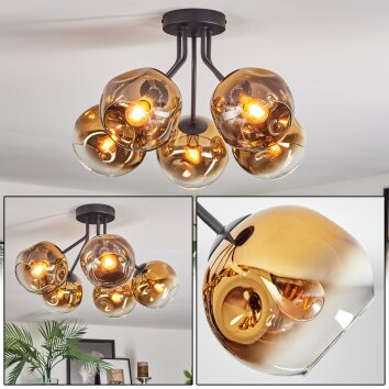 Ripoll Plafoniera, Lampada a sfera Oro, Chiaro, 5-Luci