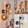 Koyoto Lampada a sfera, Applique Ambrato, Chiaro, Grigio fumo, 3-Luci