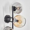 Koyoto Lampada a sfera, Applique Ambrato, Chiaro, Grigio fumo, 3-Luci