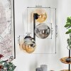 Gastor Lampada a sfera, Applique Ambrato, Grigio fumo, 3-Luci