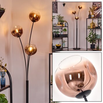 Ripoll Lampada a sfera, Lampada da terra Chiaro, Ramato, 3-Luci
