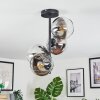 Koyoto Plafoniera, Lampada a sfera 32 cm Cromo, Chiaro, Grigio fumo, 4-Luci