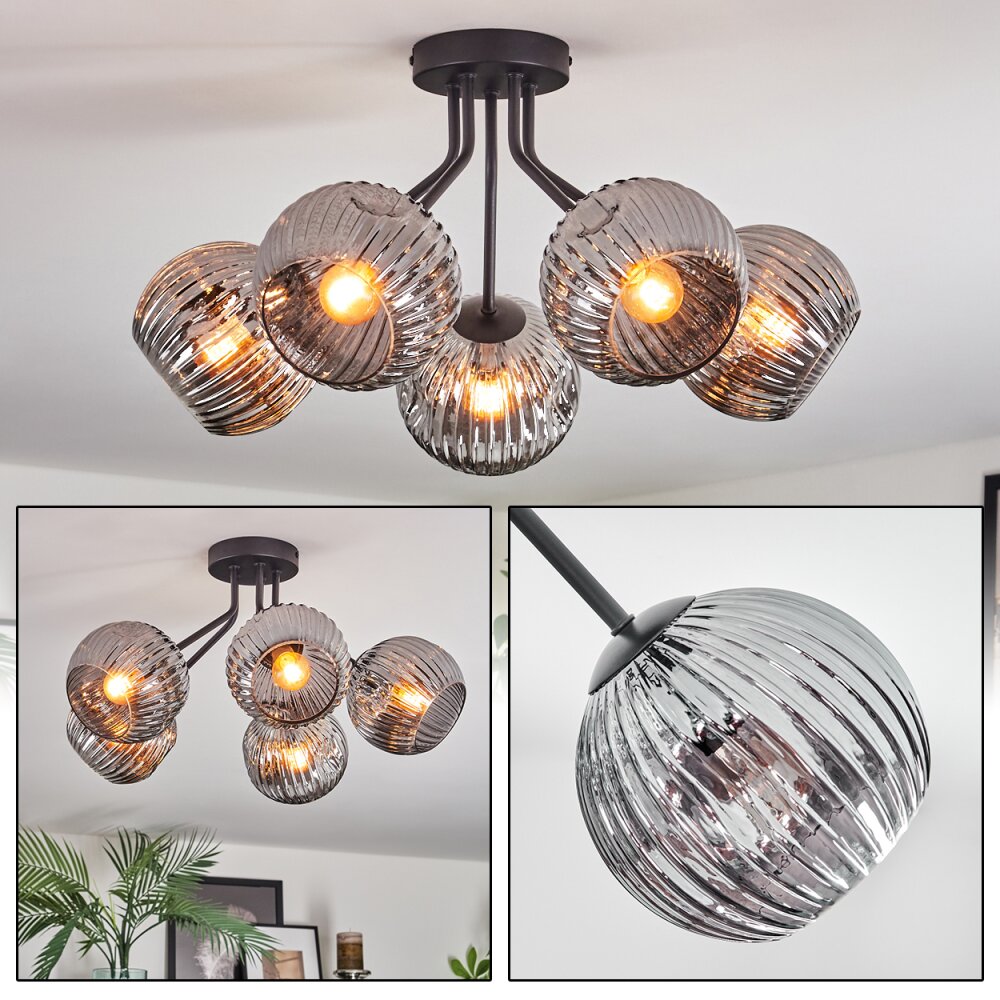 Ripoll Plafoniera, Lampada a sfera Grigio fumo, 5-Luci main product photo
