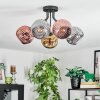 Ripoll Plafoniera, Lampada a sfera Cromo, Oro, Ramato, Grigio fumo, 5-Luci