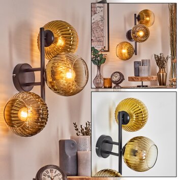 Koyoto Lampada a sfera, Applique Oro, Chiaro, 3-Luci