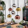 Gastor Lampadario a sospensione, Lampada a sfera, Lampada a sospensione Cromo, Oro, Chiaro, Ramato, Grigio fumo, 6-Luci