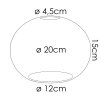Paralume in vetro  Apedo Vetro di ricambio, pezzo di ricambio Ambrato