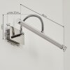 Morges Lampada da specchio LED Cromo, 1-Luce