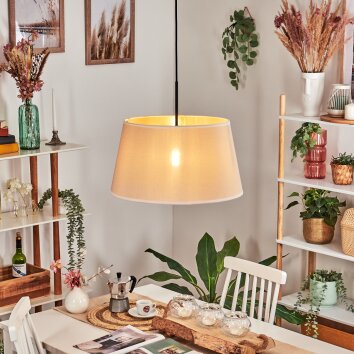 Bassagoda Lampadario a sospensione, Lampada a sospensione beige, Bianco, 1-Luce