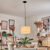 Bassagoda Lampadario a sospensione, Lampada a sospensione beige, Bianco, 1-Luce