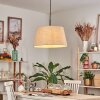 Bassagoda Lampadario a sospensione, Lampada a sospensione beige, Bianco, 1-Luce