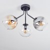 Koyoto Plafoniera, Lampada a sfera 42 cm Ambrato, Chiaro, Grigio fumo, 3-Luci