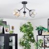 Koyoto Plafoniera, Lampada a sfera 42 cm Ambrato, Chiaro, Grigio fumo, 3-Luci