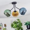 Koyoto Plafoniera, Lampada a sfera 42 cm Blu, Oro, Verde, Chiaro, 3-Luci