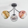 Koyoto Plafoniera, Lampada a sfera 42 cm Cromo, Oro, Chiaro, Ramato, Grigio fumo, 3-Luci