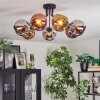 Ripoll Plafoniera, Lampada a sfera Cromo, Oro, Ramato, Grigio fumo, 7-Luci