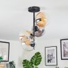 Gastor Plafoniera, Lampada a sfera 32 cm Ambrato, Chiaro, Grigio fumo, 4-Luci
