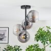 Koyoto Plafoniera, Lampada a sfera 32 cm Chiaro, Grigio fumo, 4-Luci