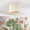 Bassagoda Plafoniera beige, Bianco, 1-Luce
