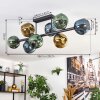 Ripoll Plafoniera, Lampada a sfera Blu, Oro, Verde, 8-Luci