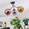 Ripoll Plafoniera, Lampada a sfera Cromo, Oro, Ramato, Grigio fumo, 3-Luci