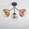 Koyoto Plafoniera, Lampada a sfera 42 cm Oro, Chiaro, Ramato, Grigio fumo, 3-Luci