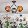 Koyoto Plafoniera, Lampada a sfera 42 cm Blu, Oro, Ramato, 3-Luci