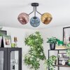 Koyoto Plafoniera, Lampada a sfera 42 cm Blu, Oro, Ramato, 3-Luci