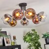 Koyoto Plafoniera, Lampada a sfera 82 cm Cromo, Oro, Chiaro, Ramato, Grigio fumo, 7-Luci