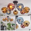 Ripoll Plafoniera, Lampada a sfera Blu, Oro, Ramato, 7-Luci