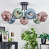 Koyoto Plafoniera, Lampada a sfera 82 cm Blu, Verde, Ramato, 7-Luci