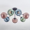 Koyoto Plafoniera, Lampada a sfera 82 cm Blu, Verde, Ramato, 7-Luci