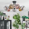 Ripoll Plafoniera, Lampada a sfera Cromo, Oro, Chiaro, Ramato, Grigio fumo, 7-Luci