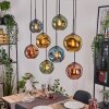 Ripoll Lampadario a sospensione, Lampada a sfera, Lampada a sospensione Écru, Nero, 8-Luci