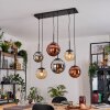 Gastor Lampadario a sospensione, Lampada a sfera, Lampada a sospensione Ambrato, Cromo, Ramato, Grigio fumo, 6-Luci