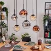 Gastor Lampadario a sospensione, Lampada a sfera, Lampada a sospensione Ambrato, Cromo, Chiaro, Ramato, Grigio fumo, 6-Luci