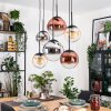 Gastor Lampadario a sospensione, Lampada a sfera, Lampada a sospensione Ambrato, Cromo, Chiaro, Ramato, Grigio fumo, 6-Luci