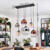 Gastor Lampadario a sospensione, Lampada a sfera, Lampada a sospensione Ambrato, Cromo, Chiaro, Ramato, Grigio fumo, 6-Luci