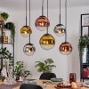 Gastor Lampadario a sospensione, Lampada a sfera, Lampada a sospensione Cromo, Oro, Chiaro, Ramato, Grigio fumo, 6-Luci