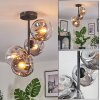 Ripoll Plafoniera, Lampada a sfera Chiaro, Grigio fumo, 4-Luci