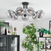 Koyoto Plafoniera, Lampada a sfera 82 cm Chiaro, Grigio fumo, 7-Luci