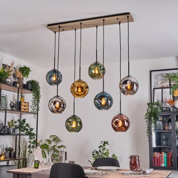 Ripoll Lampadario a sospensione, Lampada a sfera, Lampada a sospensione Écru, Nero, 8-Luci